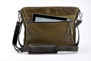 Messenger Bag, Buffalo Leather, leather Messenger Bag, leather, messenger, courier bag, Moss