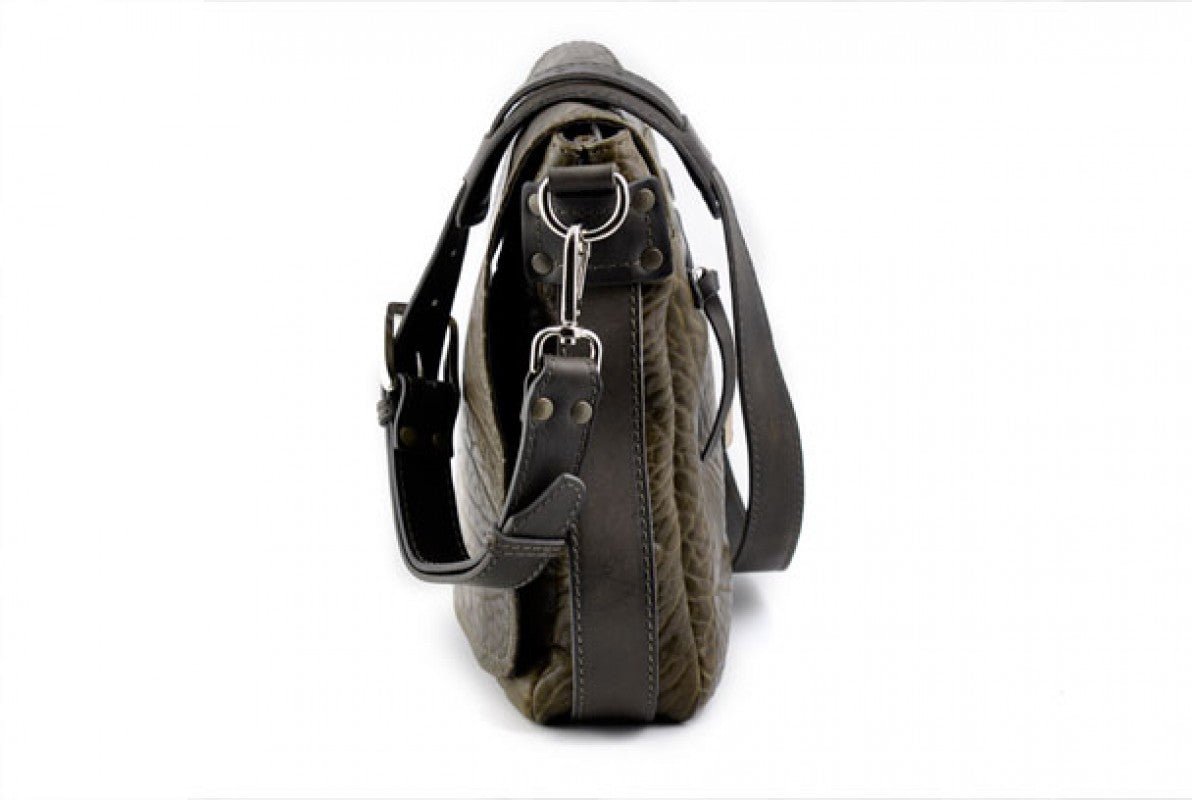 borlino leather backpack Messenger Bag - Buffalo Leather Messenger Bag - Moss