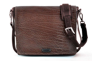 The Treviglio Buffalo Leather Messenger Bag - Walnut Brown
