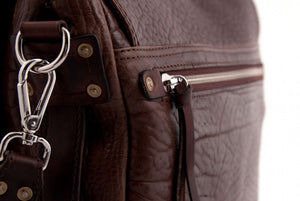 The Treviglio Buffalo Leather Messenger Bag - Walnut Brown