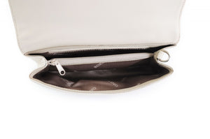 Handmade Italian Leather Clutch - Roma - Luna White