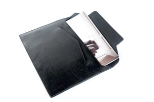 Leather Envelope Document Case - Onyx Black