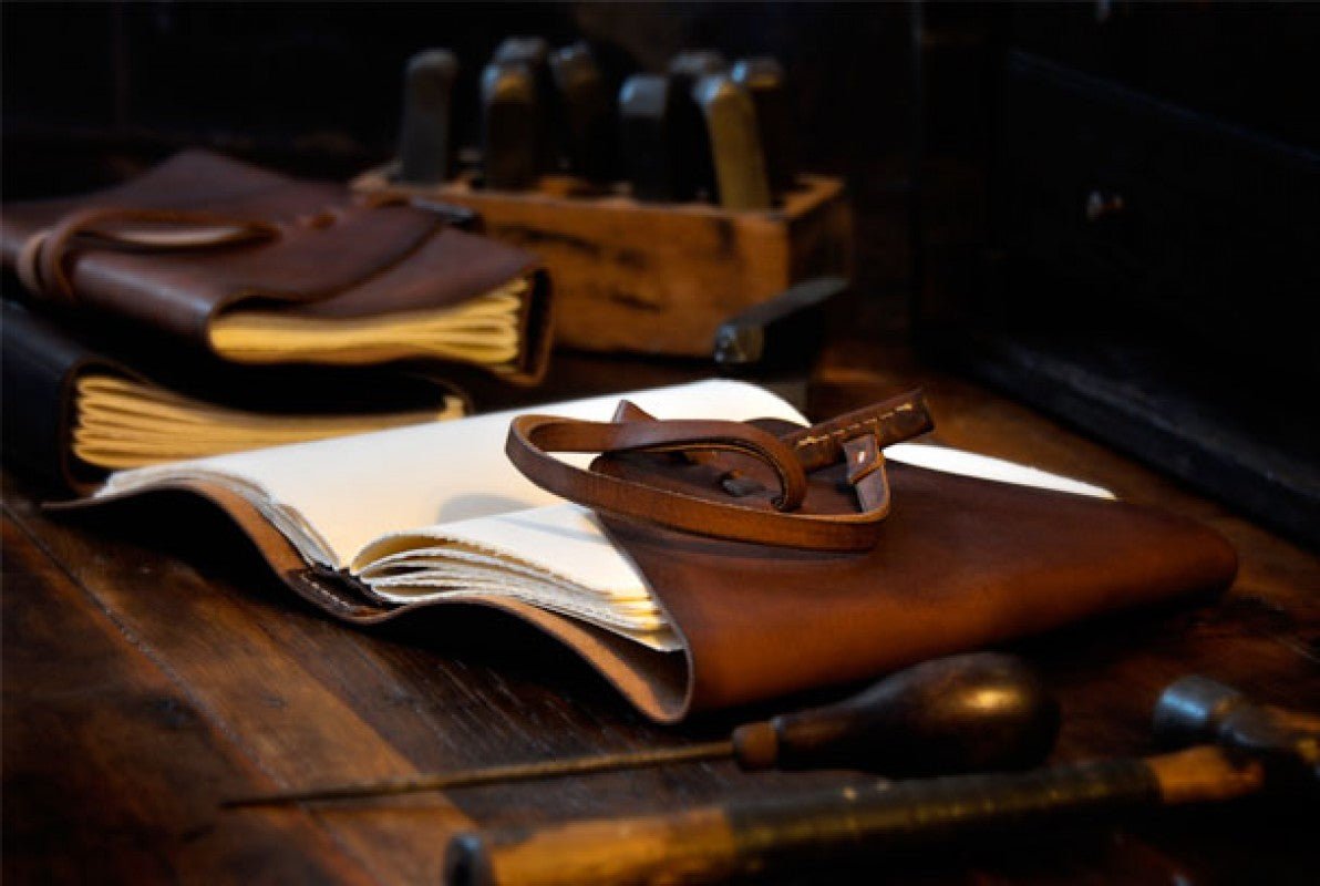 Vachetta Leather Handmade Old World Journal - Terra Tan - Borlino