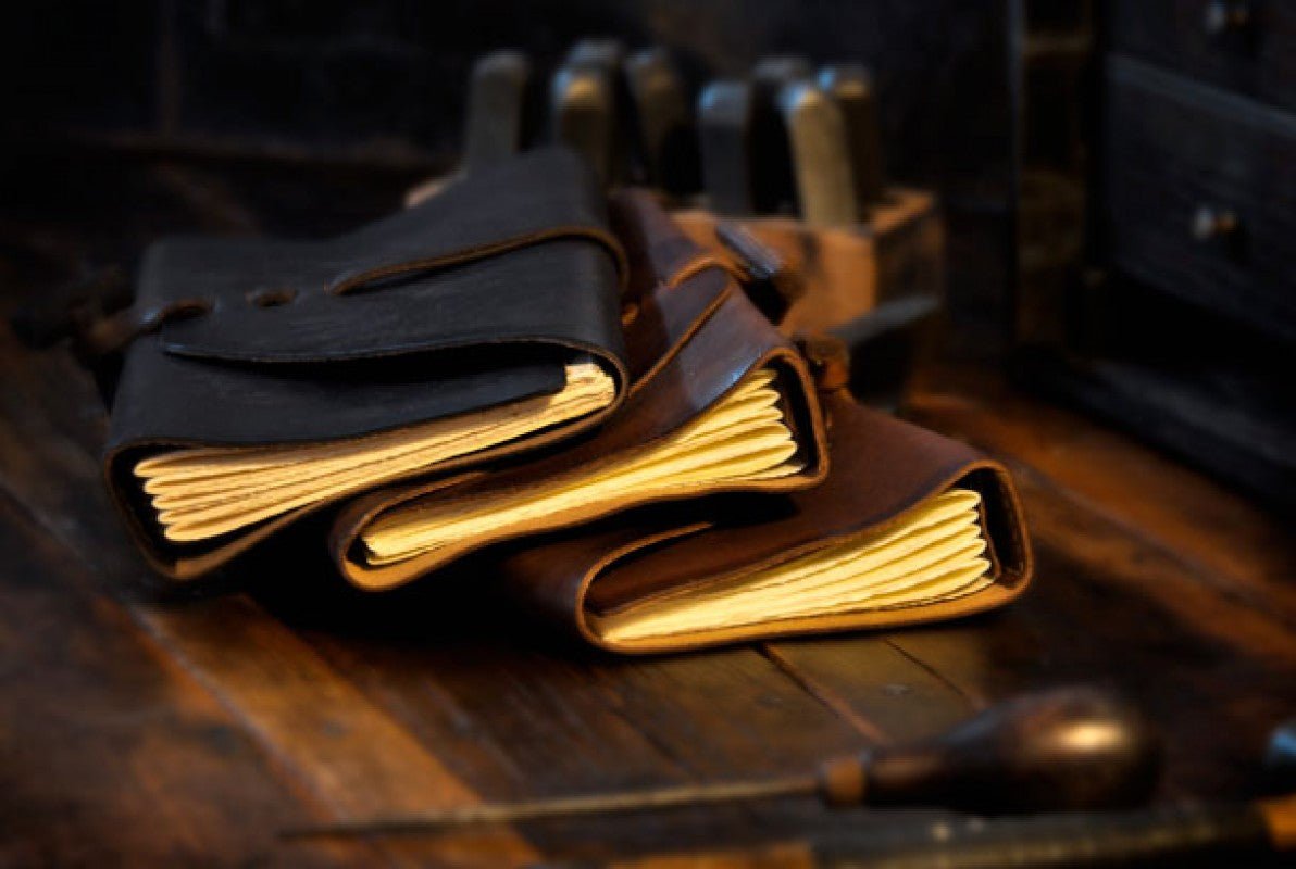 Vachetta Leather Handmade Old World Journal - Walnut Brown - Borlino