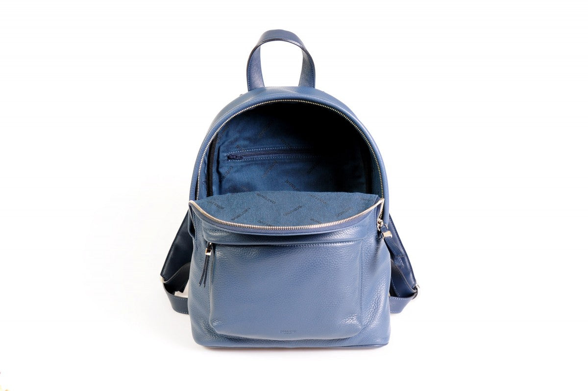 Borromee bag in blue taurillon - The canvas and leather travel