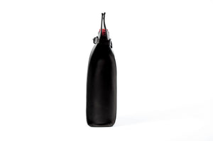 Italian Leather Wine Carrier - Vachetta Leathers - Onyx