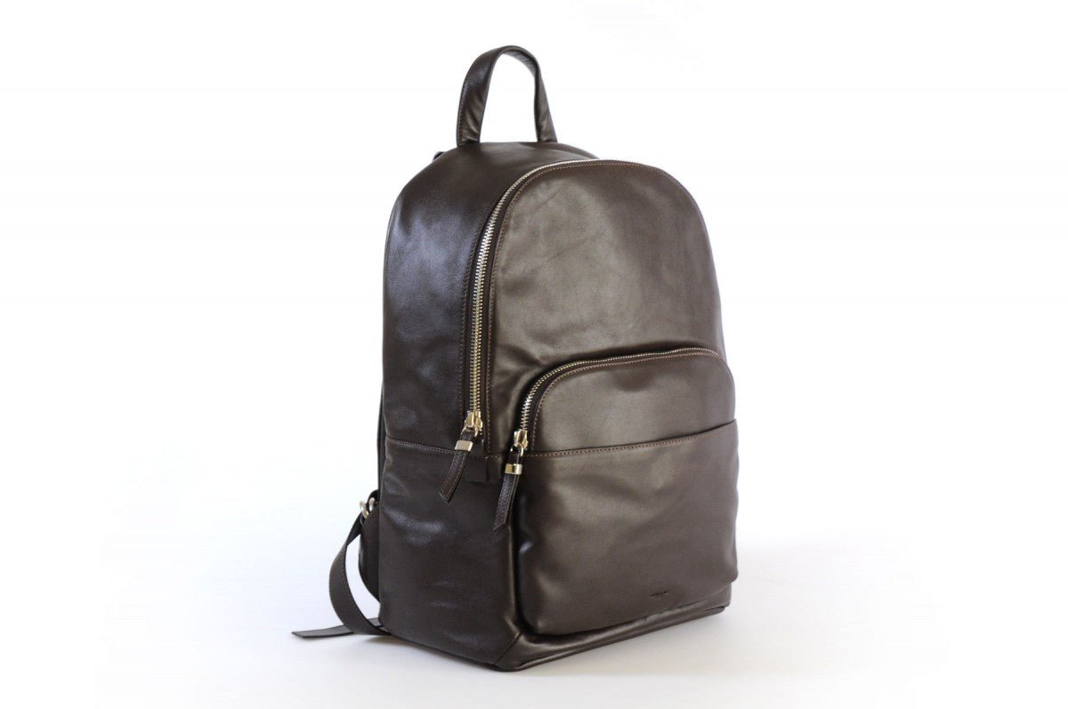 Leather Backpack - The Belluno - Walnut Brown Calf Leather