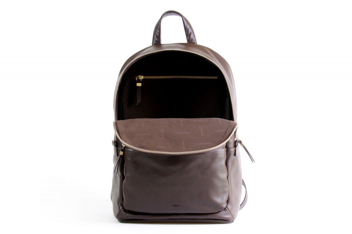 Leather Backpack - The Belluno - Walnut Brown Calf Leather