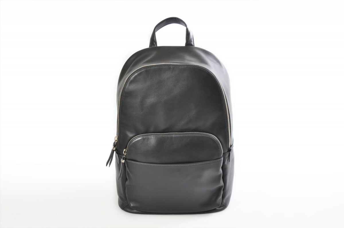 The Belluno Leather Backpack - Shark Grey Calf - Borlino