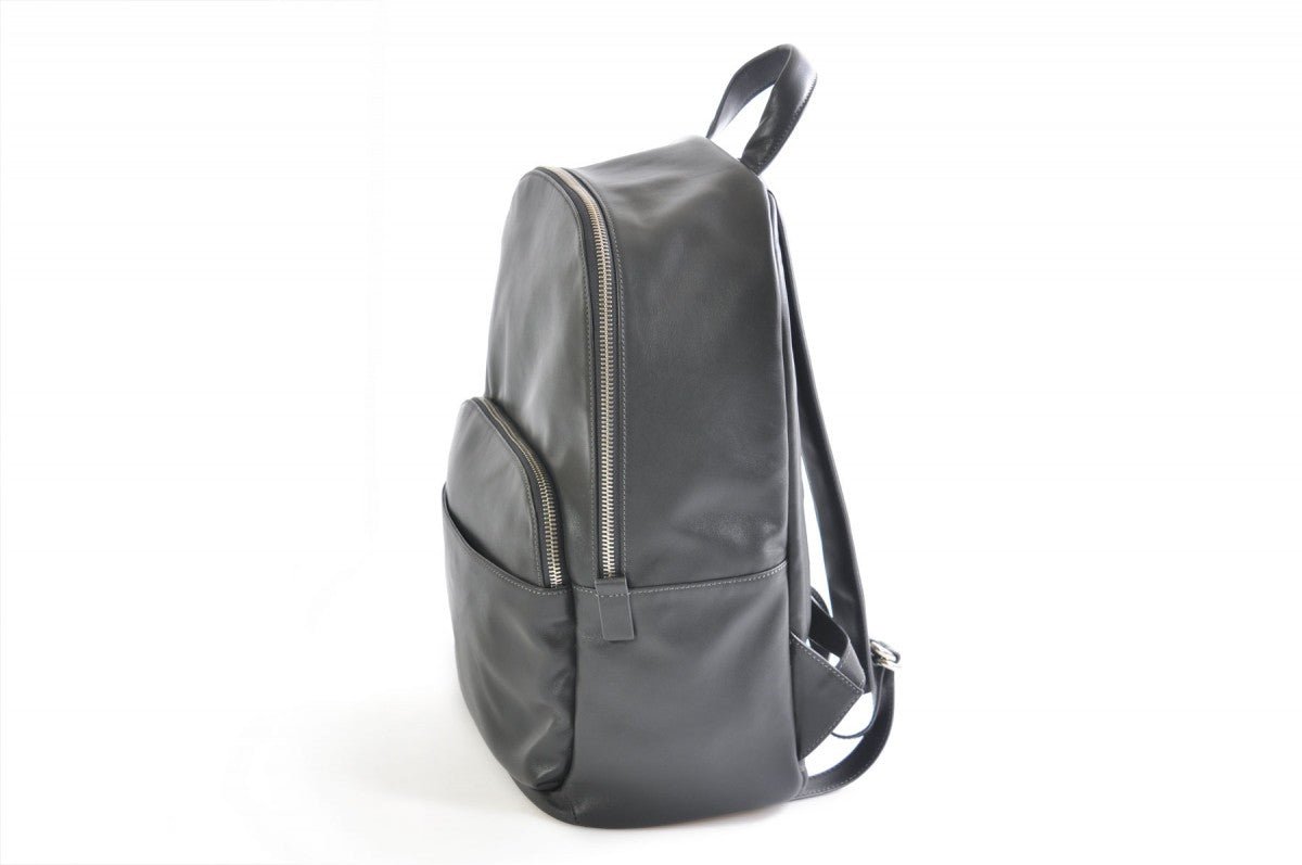 ballard calfskin leather backpack Leather Backpack - The Belluno - Shark Grey Calf Leather