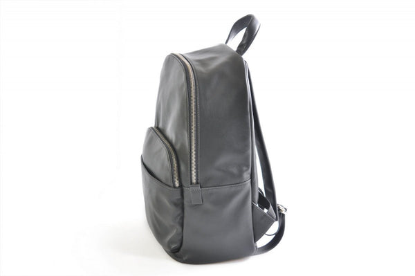 Leather Backpack - The Belluno - Shark Grey Calf Leather