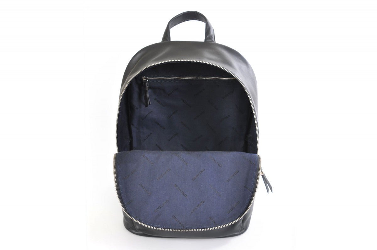 bellino leather laptop backpack Leather Backpack - The Belluno - Shark Grey Calf Leather