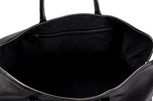 Leather Duffel - This lightweight hand-crafted leather duffel bag is constructed of the finest Italian soft calf leathers. It's perfect for weekend trips that securely fits in the plane overhead. Great for a short trip to the gym or country club as well. The spacious interior also has a secure zippered pocket.