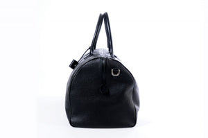 Leather Duffel - This lightweight hand-crafted leather duffel bag is constructed of the finest Italian soft calf leathers. It's perfect for weekend trips that securely fits in the plane overhead. Great for a short trip to the gym or country club as well. The spacious interior also has a secure zippered pocket.