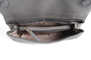 Clutch de cuero italiano hecho a mano - Rimini - Gris Pompeya