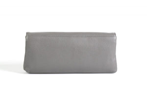 Clutch de cuero italiano hecho a mano - Rimini - Gris Pompeya