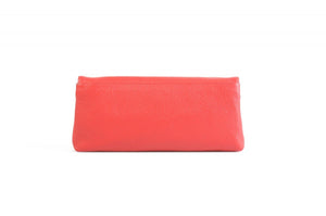 Handmade Italian Leather Clutch - Rimini - Lava Red
