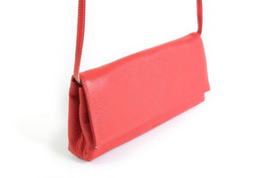 Handmade Italian Leather Clutch - Rimini - Lava Red